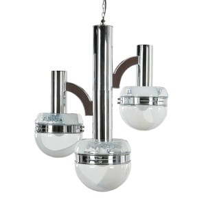 Space Age chandelier, Murano glass, 1970s, made in Italy