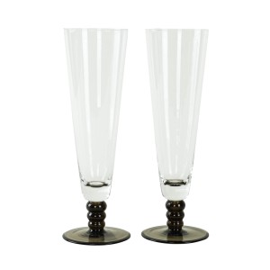 Pair of champagne glasses, Italian design, 1970s, production: Italy