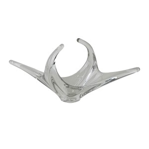 Glass platter, Space Age, 1960s, made in Italy