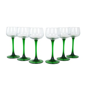 Set of wine glasses, Italian design, 1970s, production: Italy