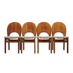 Set of four teak chairs, Danish design, 1960s, designer: Niels Koefoed, manufacturer: Glostrup