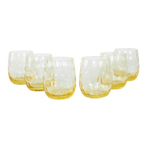 Set of six glasses, Italian design, 1970s, made in Italy