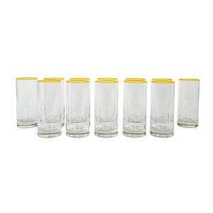 Set of highball glasses, Italian design, 1970s, manufactured in Italy