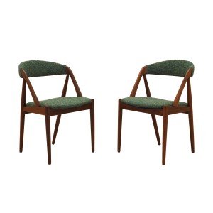 Set of two teak chairs, Danish design, 1970s, designer: Kai Kristiansen