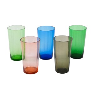 Set of coloured glasses, Finnish design, 1950s, designer: Tapio Wirkkala, manufacturer: Iittala