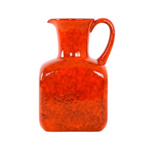 Red ceramic vase, Italian design, 1960s, made in Italy