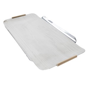 Stainless steel tray, Italian design, 1970s, made in Italy