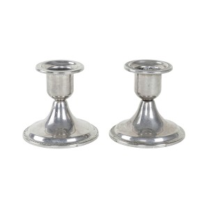 Set of metal candlesticks, Italian design, 1970s, made in Italy