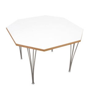 White table, Danish design, 1980s, made in Denmark