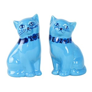 Ceramic cat figurines, Swedish design, 1970s, manufactured by Guldkroken