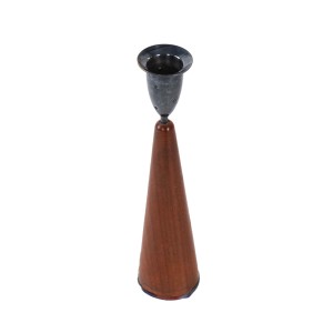 Teak candlestick, Danish design, 1960s, made in Denmark