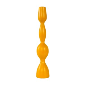 Mustard-colored candlestick, Danish design, 1970s, made in Denmark