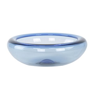 Blue glass bowl, Danish design, 1960s, manufactured by Holmegaard