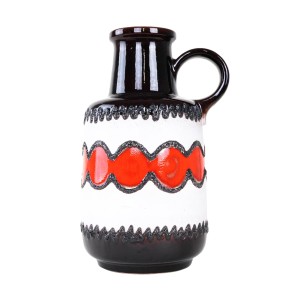 Ceramic vase with a handle, German design, 1960s, made in West Germany