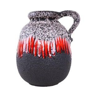 Ceramic vase Fat Lava, German design, 1960s, made in West Germany