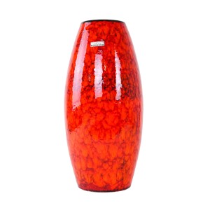 Red ceramic vase, German design, 1960s, manufactured by Scheurich