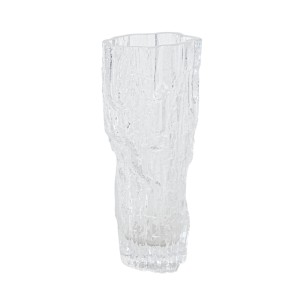 Ice glass vase, Danish design, 1970s, made in Denmark