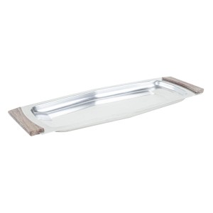 Rectangular stainless steel tray, Danish design, 1970s, made in Denmark