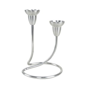 Steel candlestick, Danish design, 1970s, manufactured by Georg Jensen