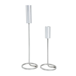 Set of metal candlesticks, Danish design, 1970s, made in Denmark