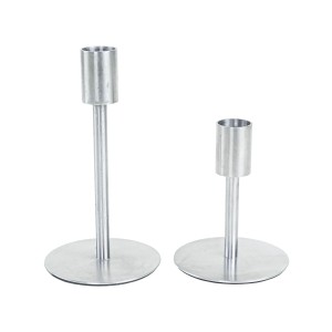 Set of metal candlesticks, Danish design, 1970s, made in Denmark