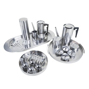 Serving set, Danish design, 1960s, designer: Arne Jacobsen, manufacturer: Stelton