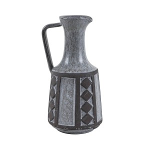 Grey ceramic vase, Danish design, 1970s, manufactured by Frank Keramik