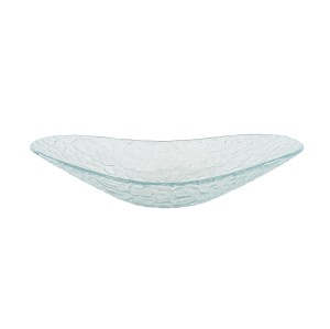 Glass serving dish, Danish design, 1970s, made in Denmark