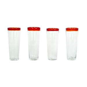 Set of four glasses, Italian design, 1970s, made in Italy
