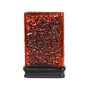 Red vase, Fat Lava, German design, 1960s, made in West Germany