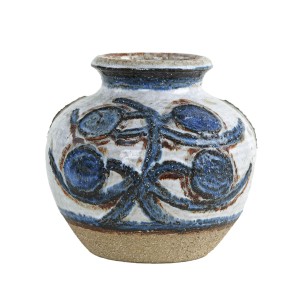 Ceramic vase, Danish design, 1960s, manufactured by Søholm