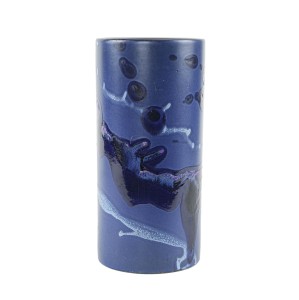 Cylindrical vase, Danish design, 1970s, manufactured by Knabstrup