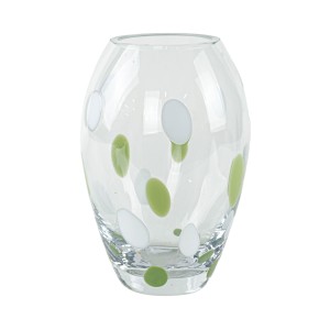 Polka-dot glass vase, Danish design, 1970s, made in Denmark