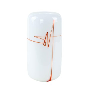 Glass vase, Danish design, 1970s, manufactured by Holmegaard