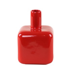 Red ceramic vase, German design, 1990s, manufactured by ASA Selection