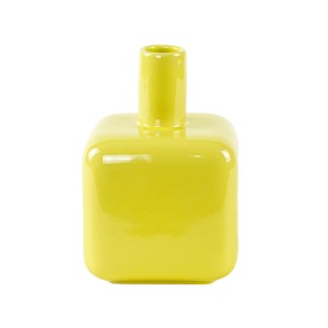 Yellow ceramic vase, German design, 1990s, manufactured by ASA Selection