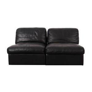 Modular leather sofa, Italian design, 1970s, made in Italy