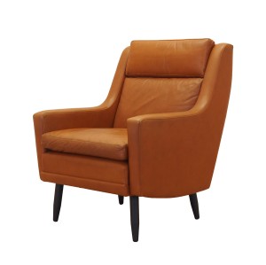 Orange armchair, Danish design, 1970s, made in Denmark