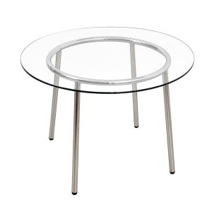 Glass table, Italian design, 1980s, made in Italy