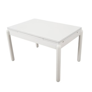 White extendable table, Italian design, 1980s, made in Italy