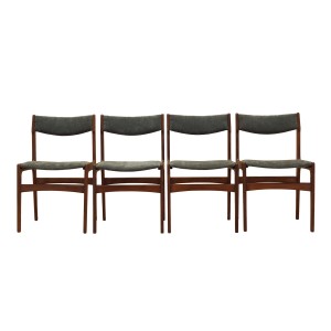 Set of four teak chairs, Danish design, 1970s, made in Denmark