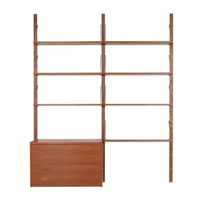 Teak bookcase PS System, Danish design, 1960s, manufactured by Randers Møbelfabrik