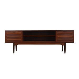 Danish teak sideboard with pull-out surfaces and drawers, 1970s