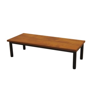 Danish coffee table with veneered top on metal legs, 1960s