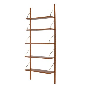 Danish modular shelving system in teak veneer from the 1970s