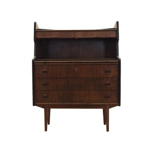 Danish Secretary Desk in Walnut Veneer from the 1960s with Pull-Out Writing Surface