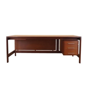 Teak Executive Desk by Henning Jensen & Torben Valeur for Munch, Danish 1960s