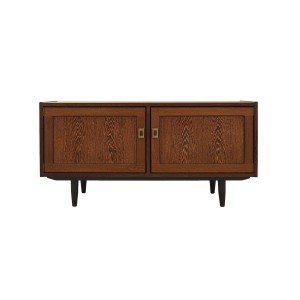 Danish Oak Veneered Cabinet on Angled Legs, 1970s Scandinavian Modern