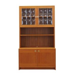 Teak Veneer Bookcase with Adjustable Shelves, Danish Modern Design, 1970s