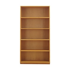 Danish ash veneer shelving unit with adjustable shelves, 1970s